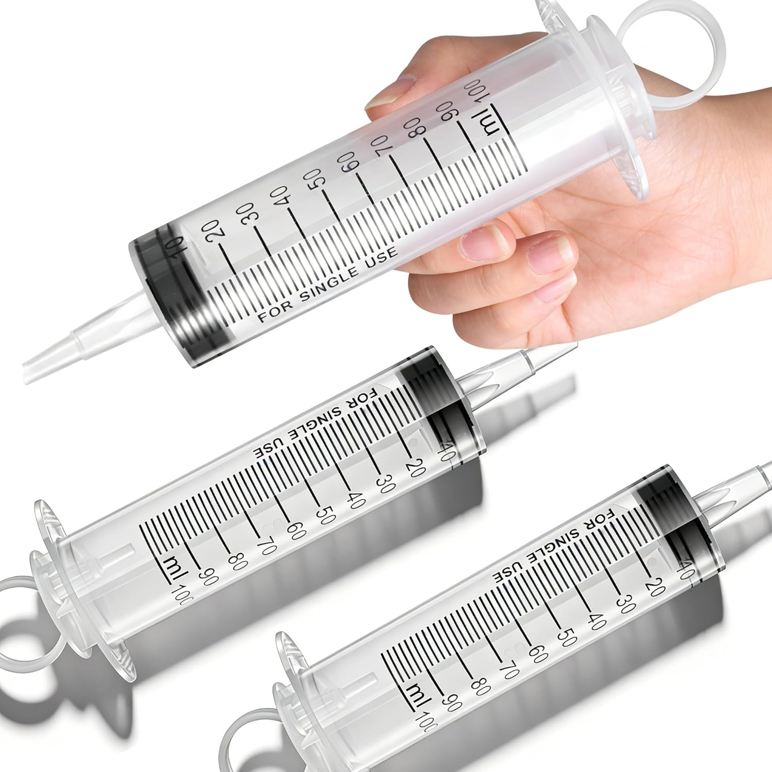 Science And Invention - 3-Pack Large Syringes (100ml), Plastic Garden