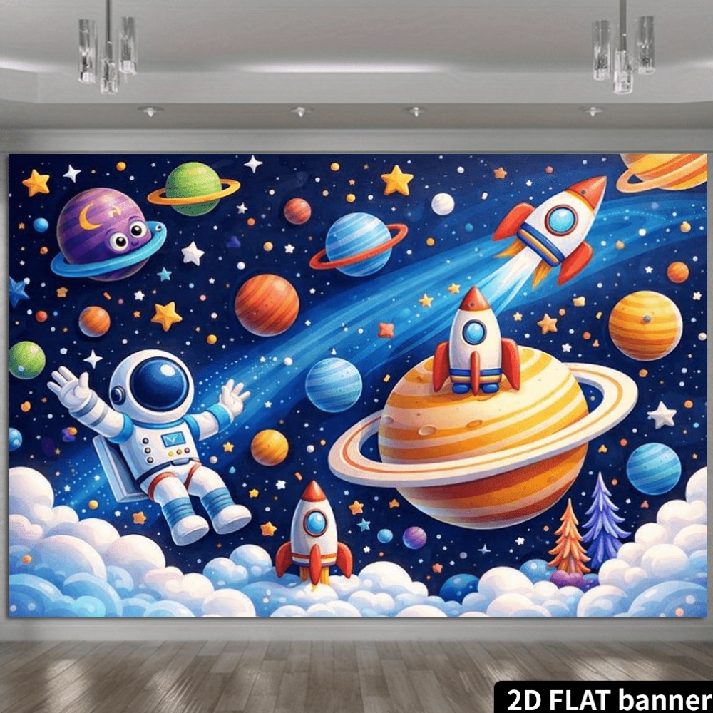 Vibrant Space Galaxy Astronaut - Science Nursery 评论和价格