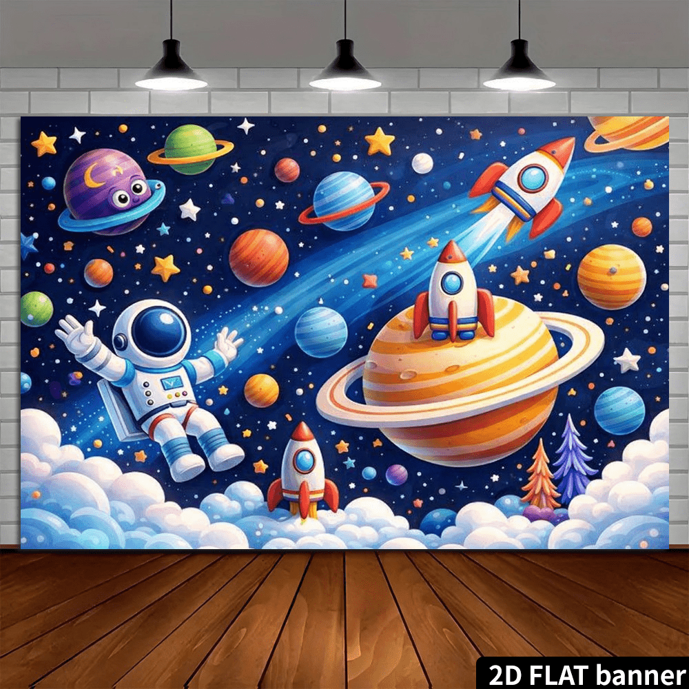 Vibrant Space Galaxy Astronaut - Science Nursery 评论和价格