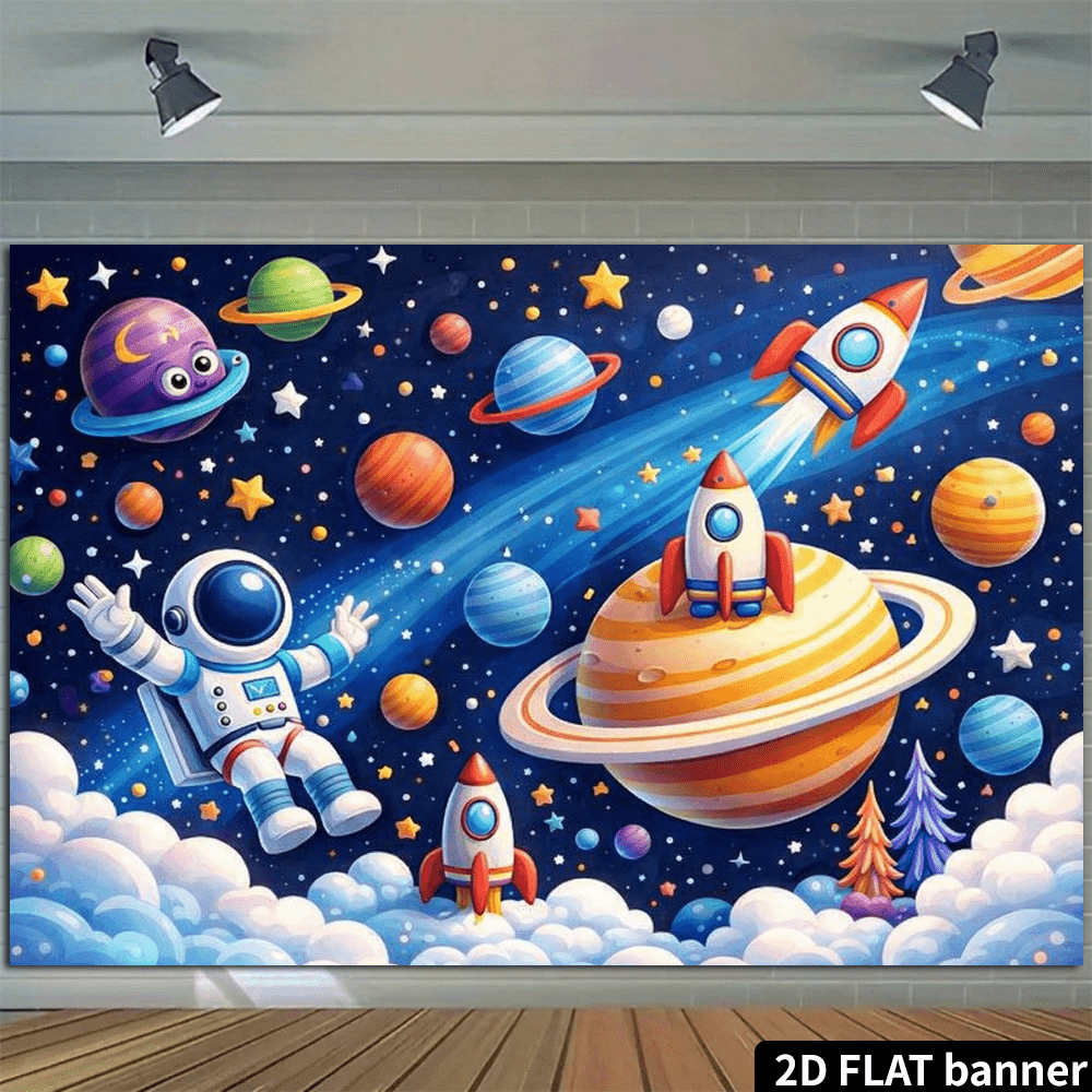 Vibrant Space Galaxy Astronaut - Science Nursery 评论和价格